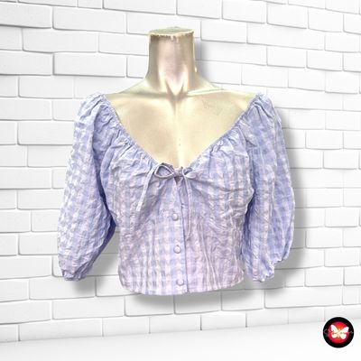 Blusa cropped de mangas abullonadas PRIMARK Talla 38