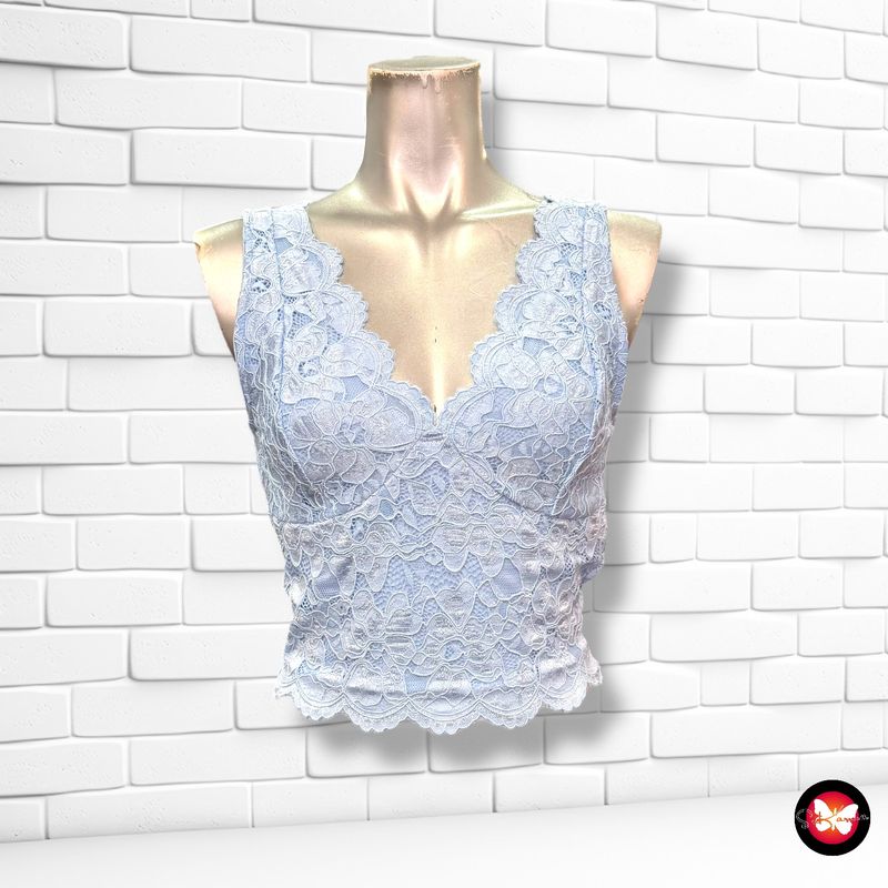 **HOY** Blusa cropped con encaje AMISU Talla S