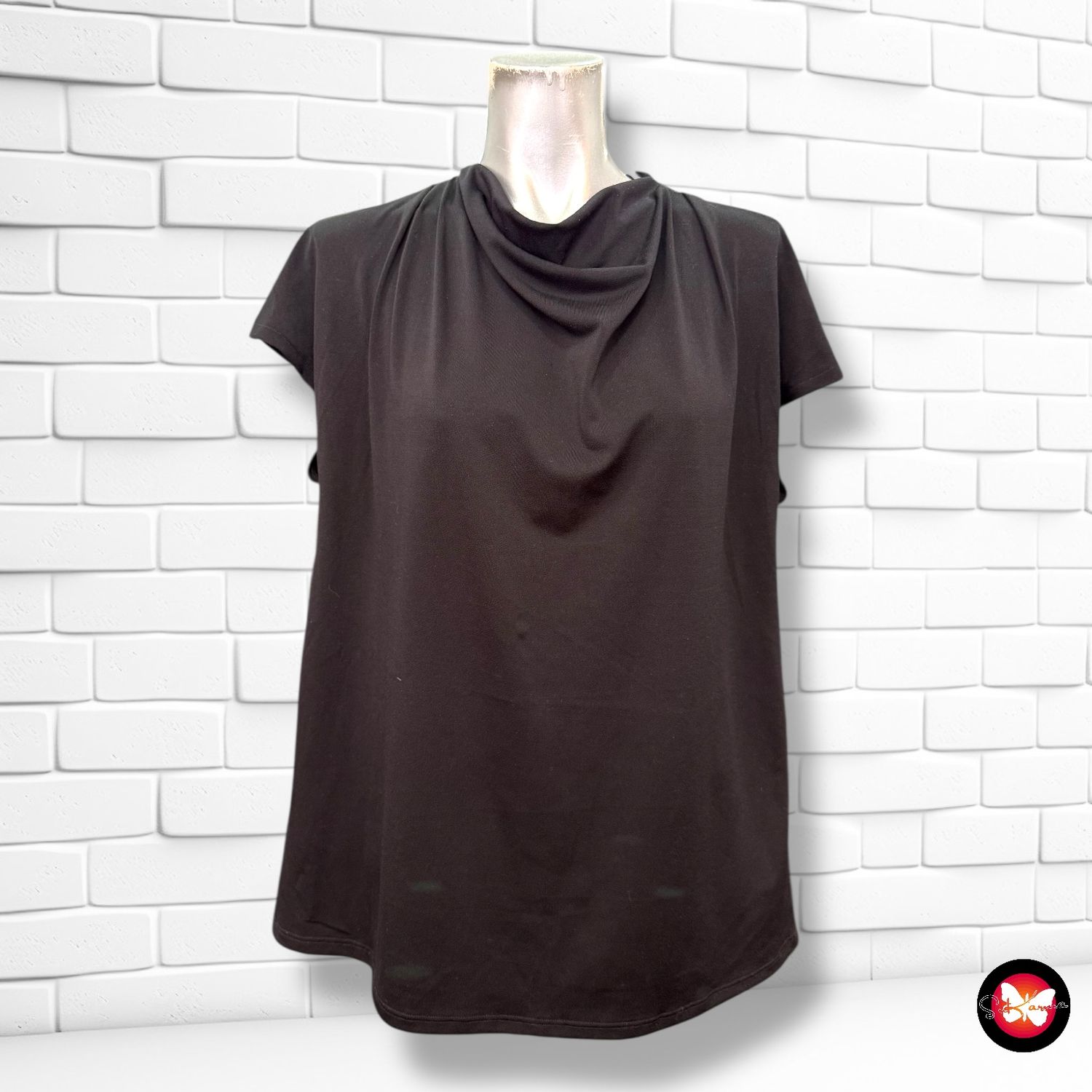 **HOY** Blusa de noche con cuello drapeado H&amp;M Talla M