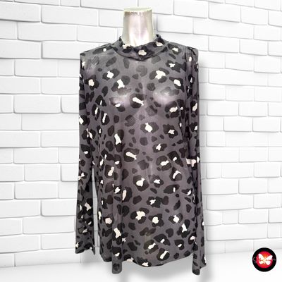 Blusa traslúcida con estampado HEMA Talla XL