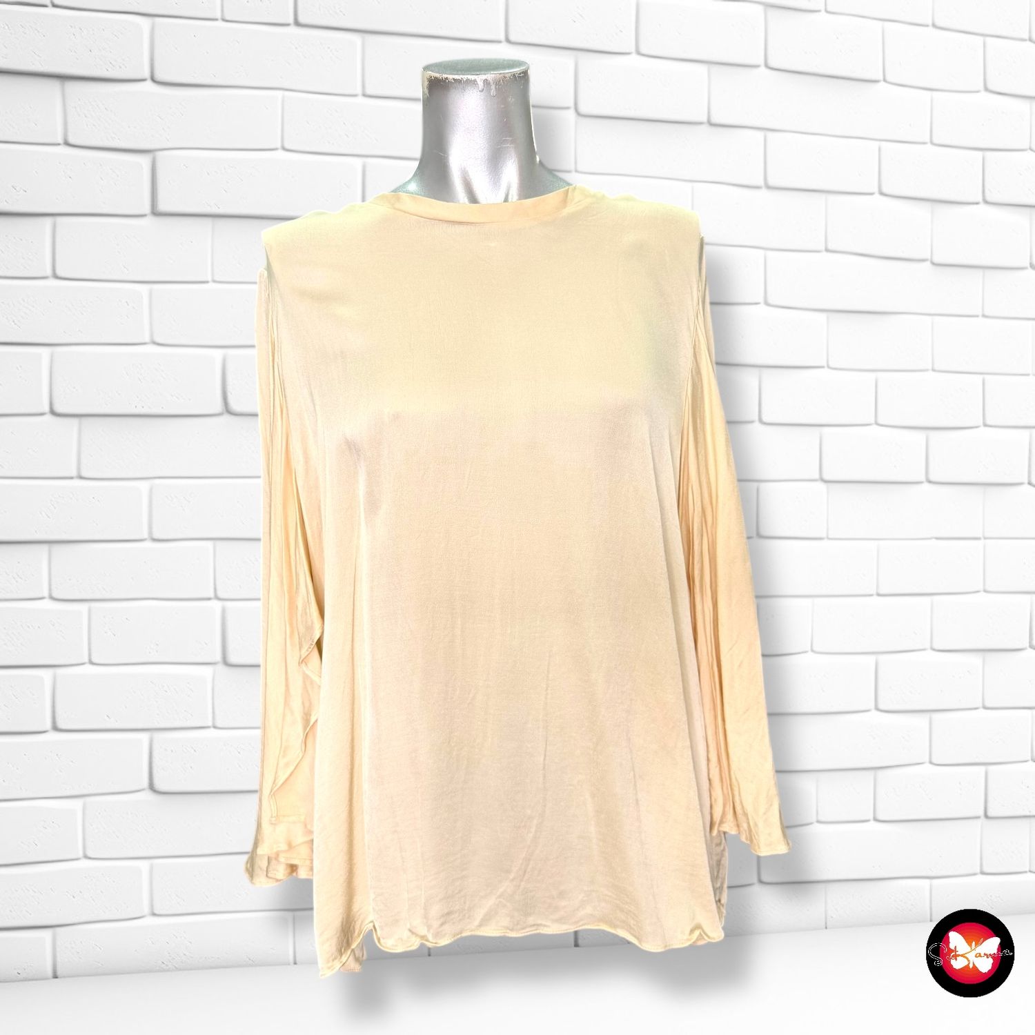 Blusa de satén ZARA Talla XL