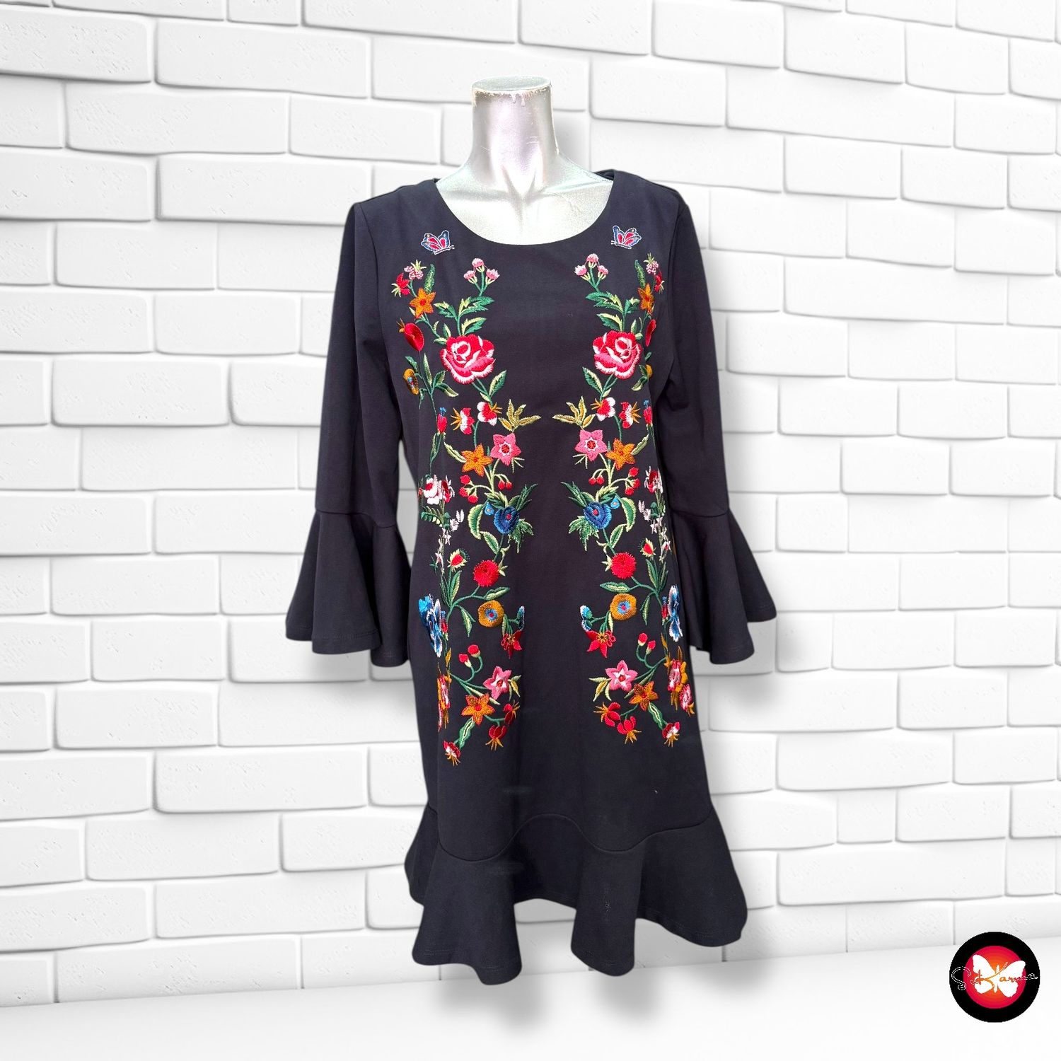 Vestido con bordados ANANY Talla M