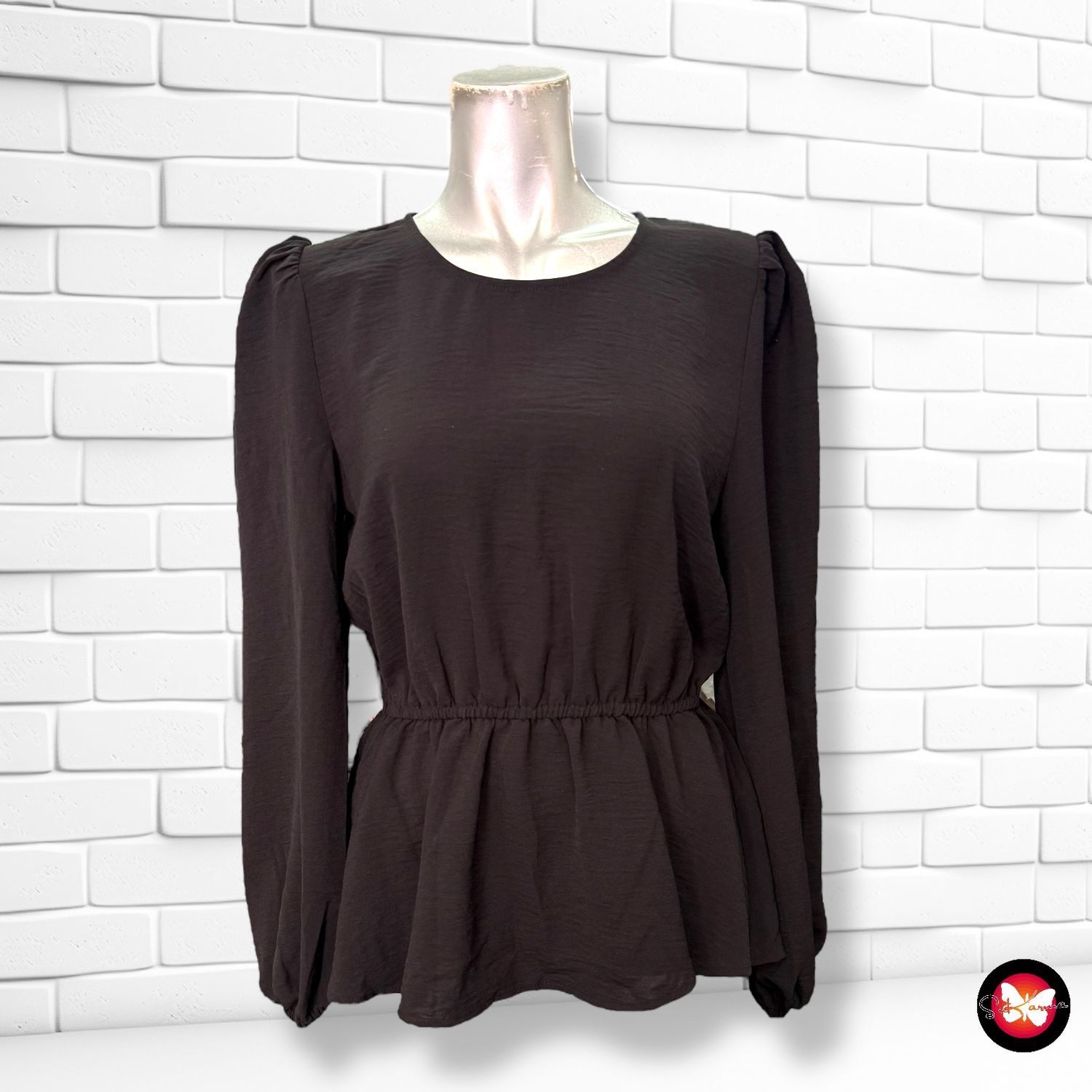Blusa de mangas abullonadas ONLY Talla XS