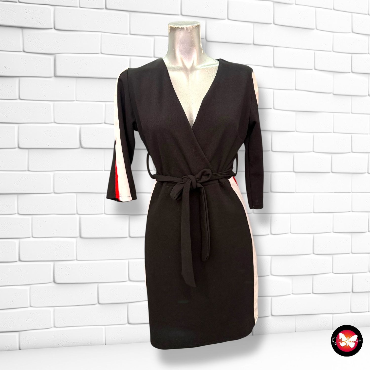 Vestido con cinturón Talla Única