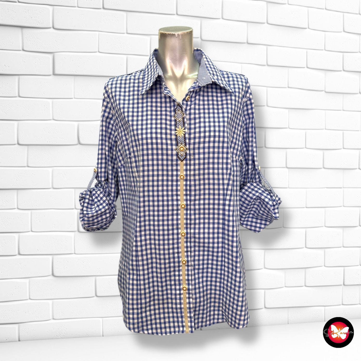 **HOY** Camisa con de cuadritos Talla 44