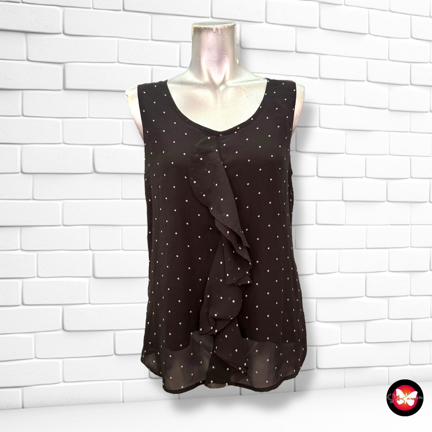 Blusa de lunares y volante VERO MODA Talla S