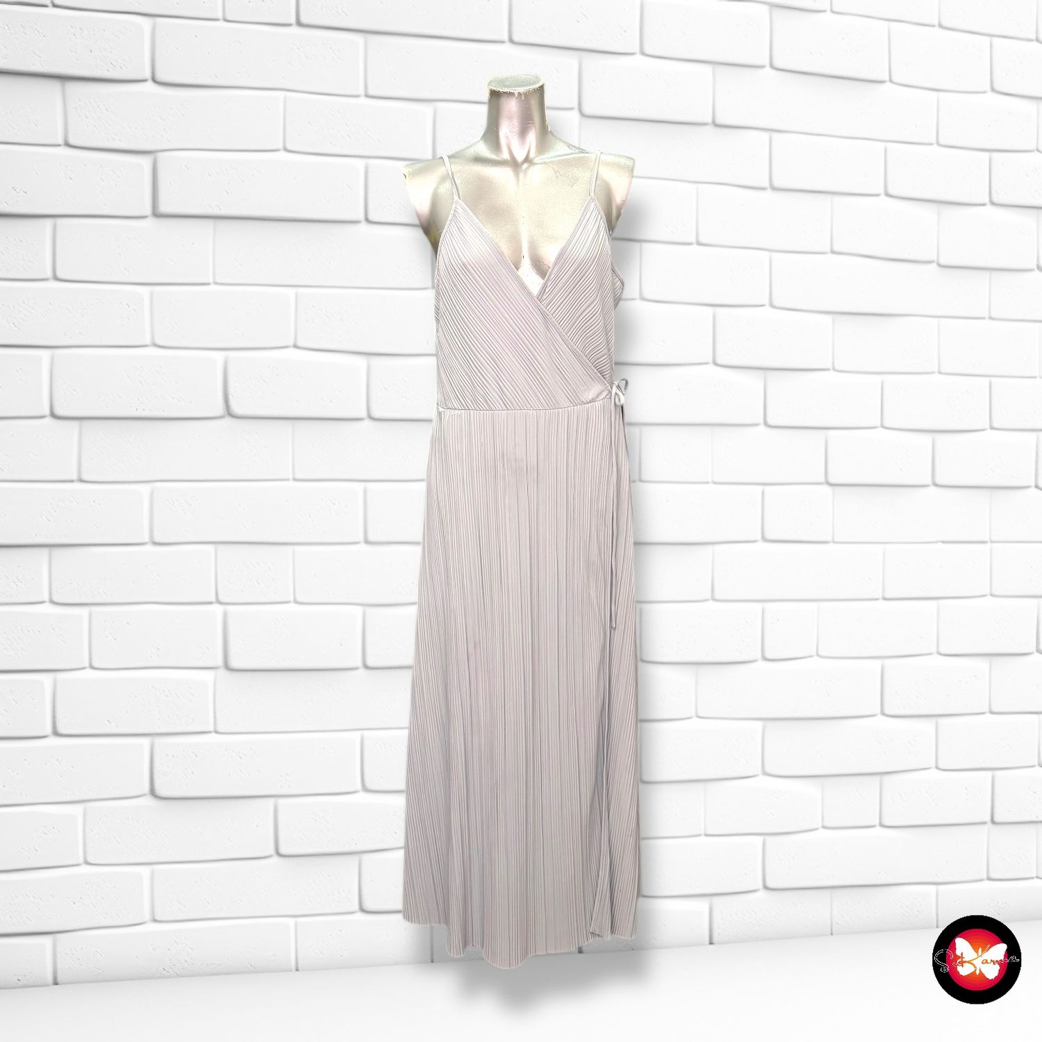 Vestido midi plisado H&amp;M Talla M