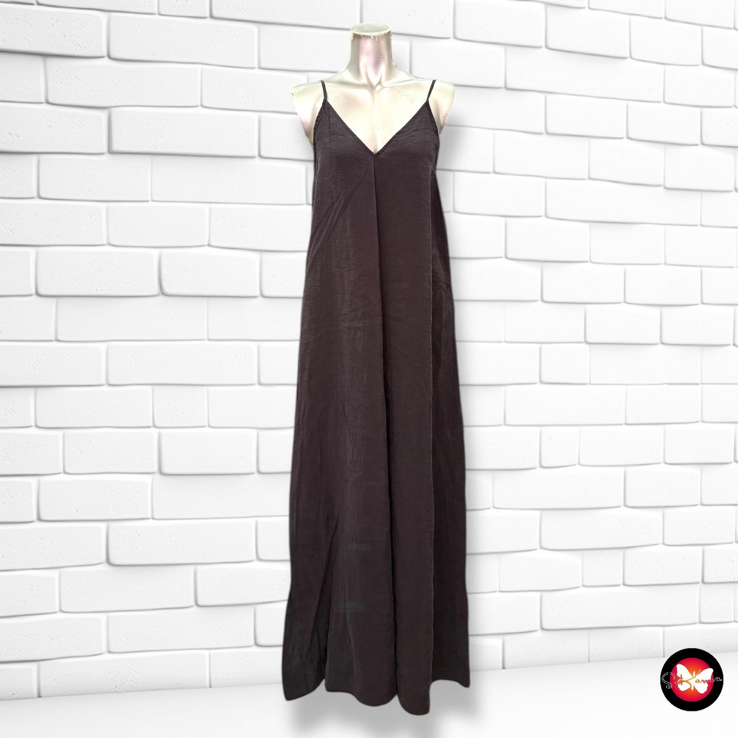 Vestido largo de tirantes ZARA Talla XS (grande)