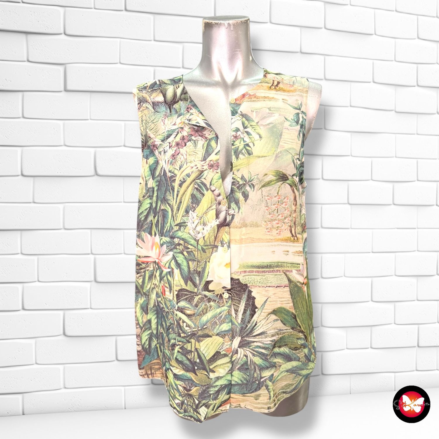 Camisa con estampado H&amp;M Talla 38
