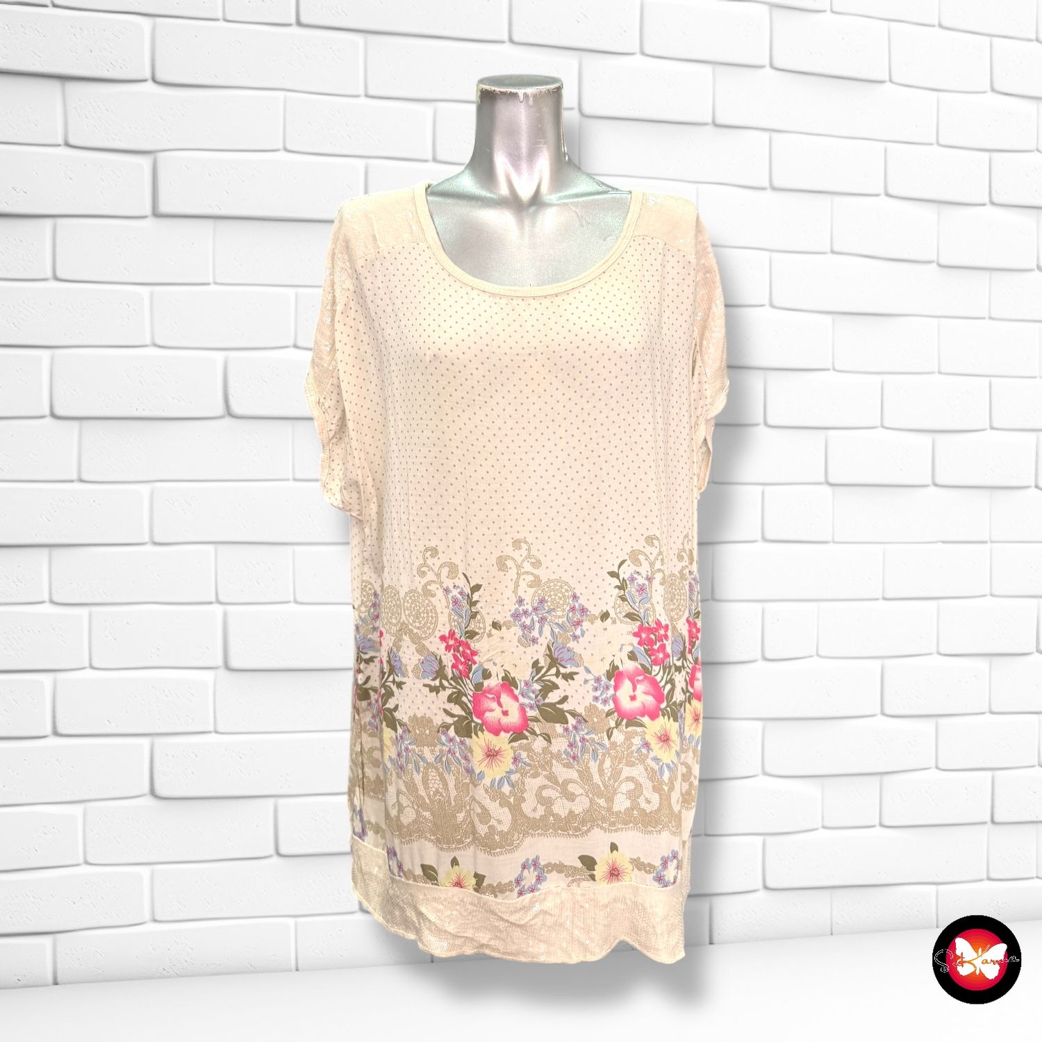 Blusa con estampado Talla XL