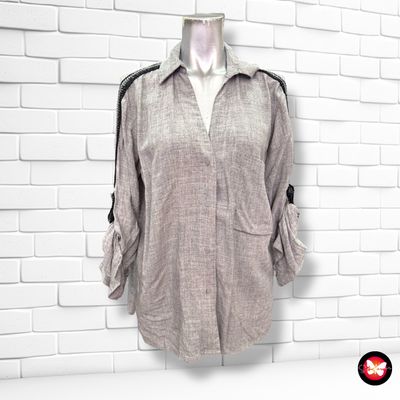 Camisa con lentejuelas ZARA Talla XS