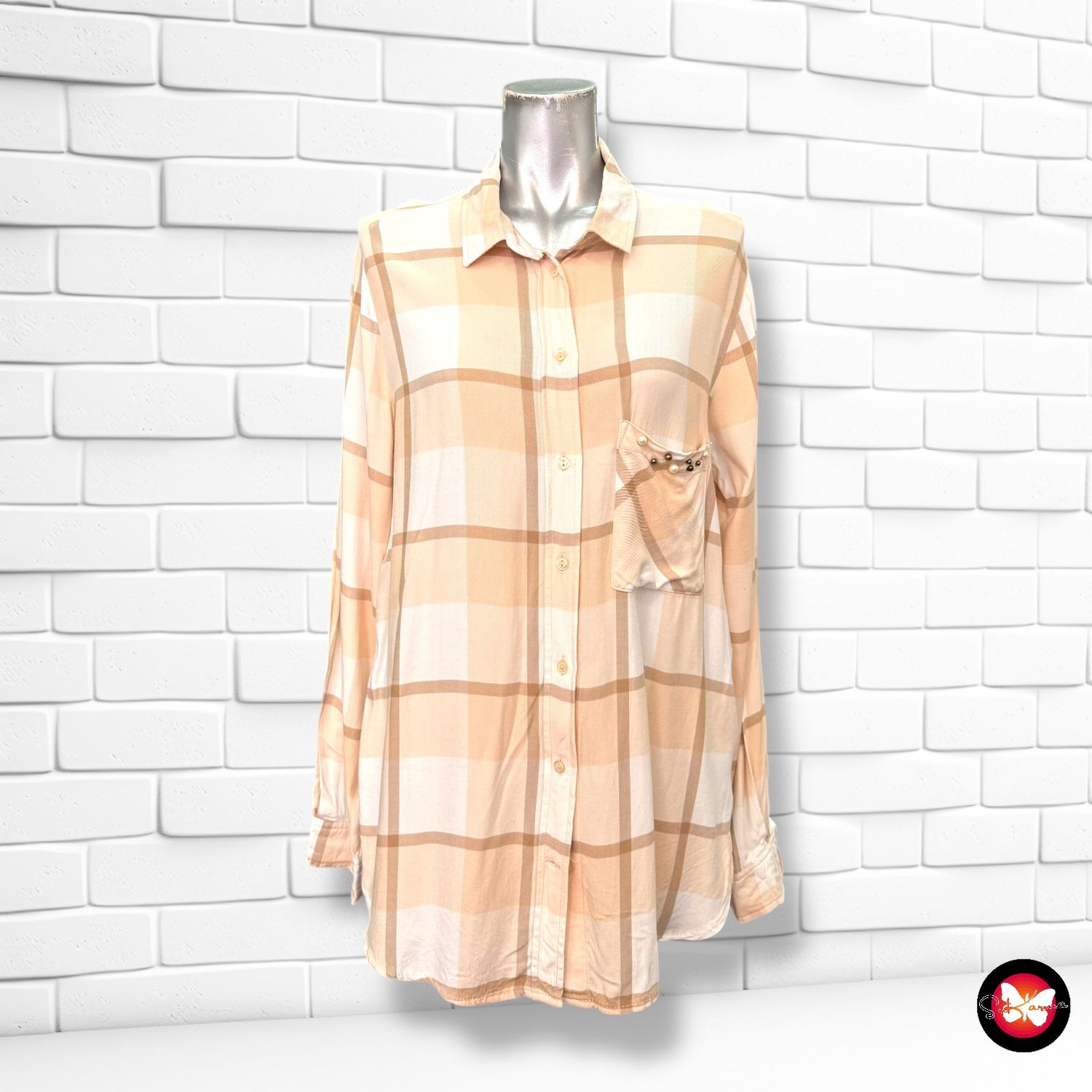 Camisa de cuadros ZARA Talla L