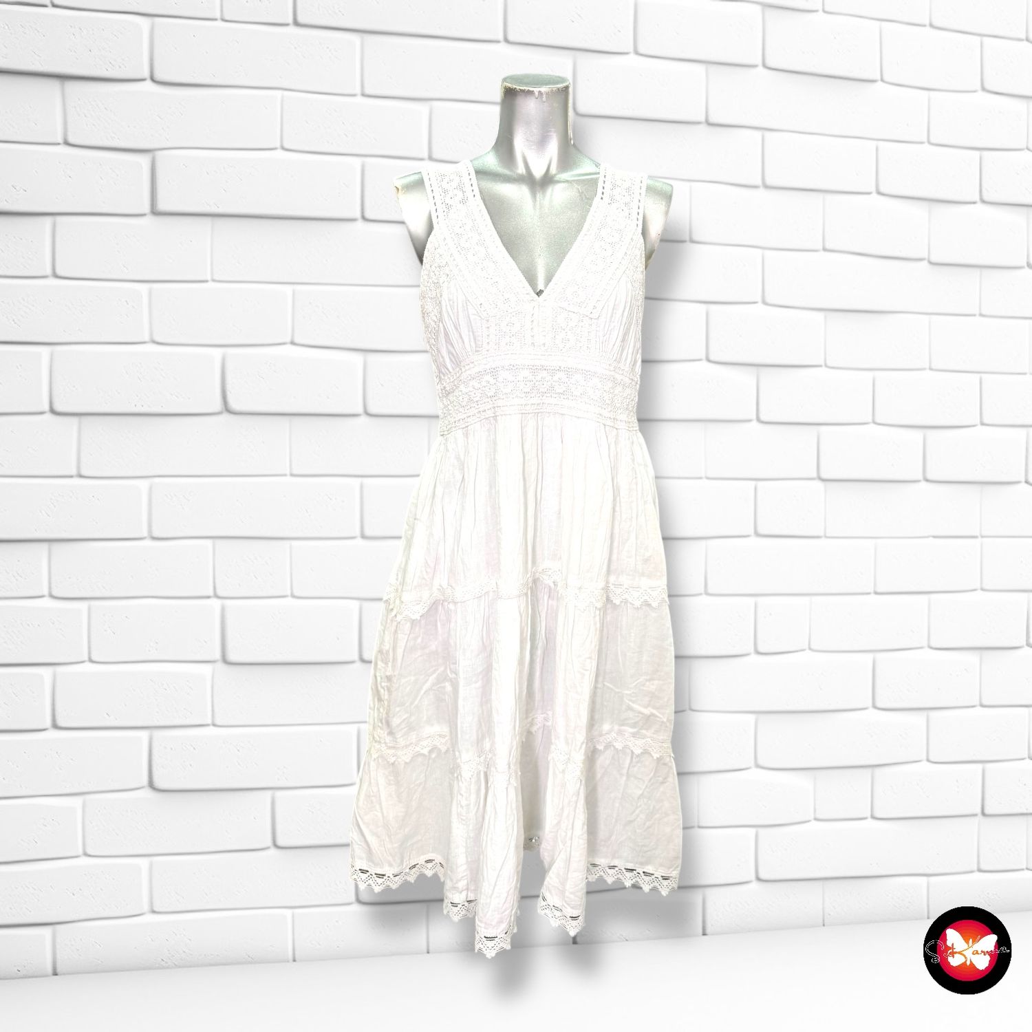 Vestido midi ibicenco Talla Única