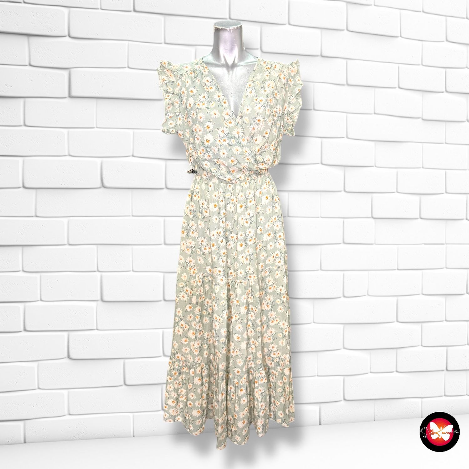 Vestido largo con estampado Talla Única