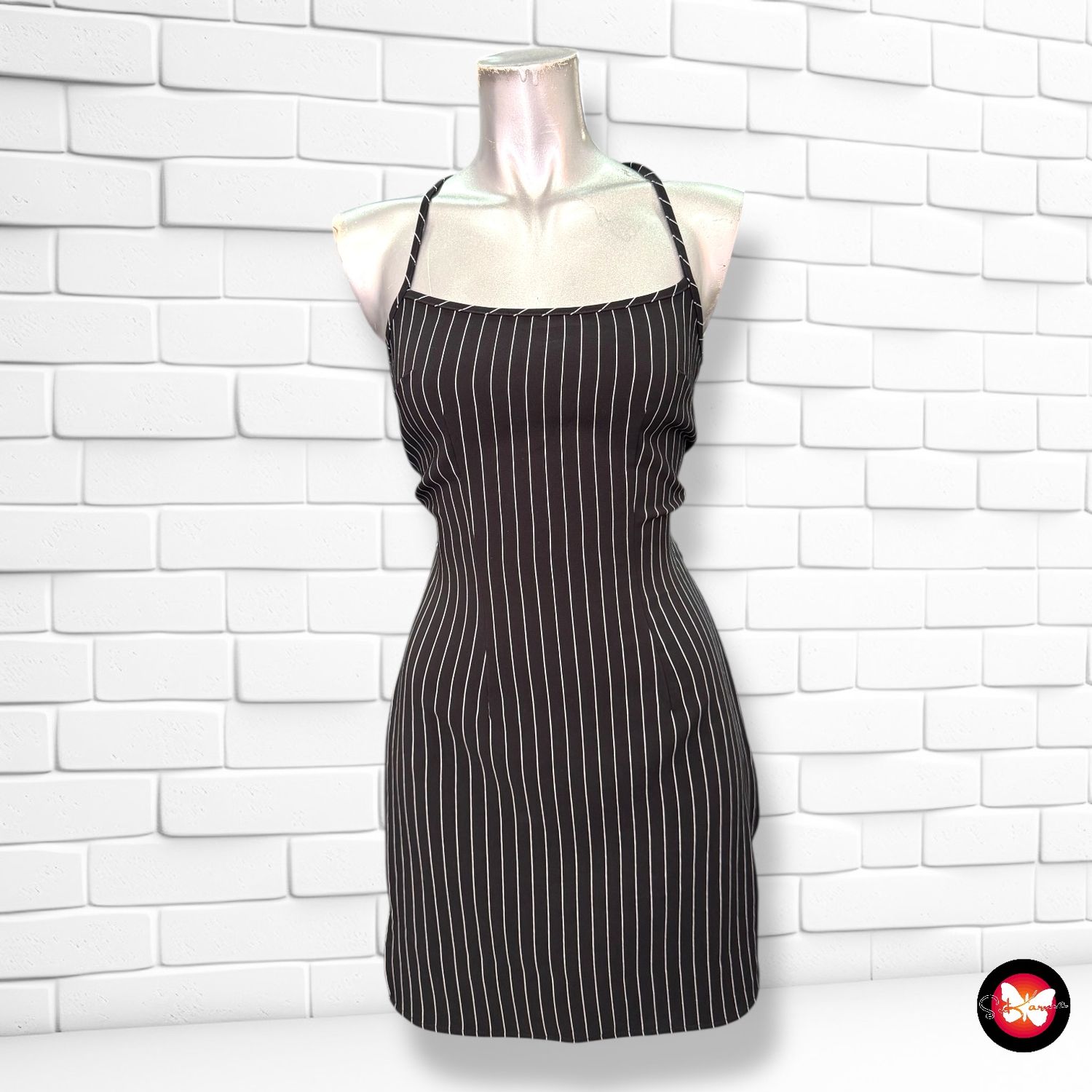 Vestido de tirantes de rayitas DIVIDED Talla 34