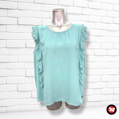 **HOY** Blusa sin mangas con volantes Talla 2XL (pequeña)