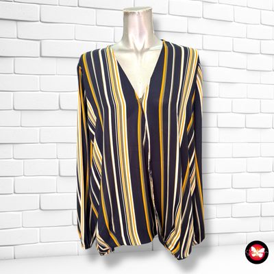 Blusa cruzada de rayas C&amp;A Talla 44