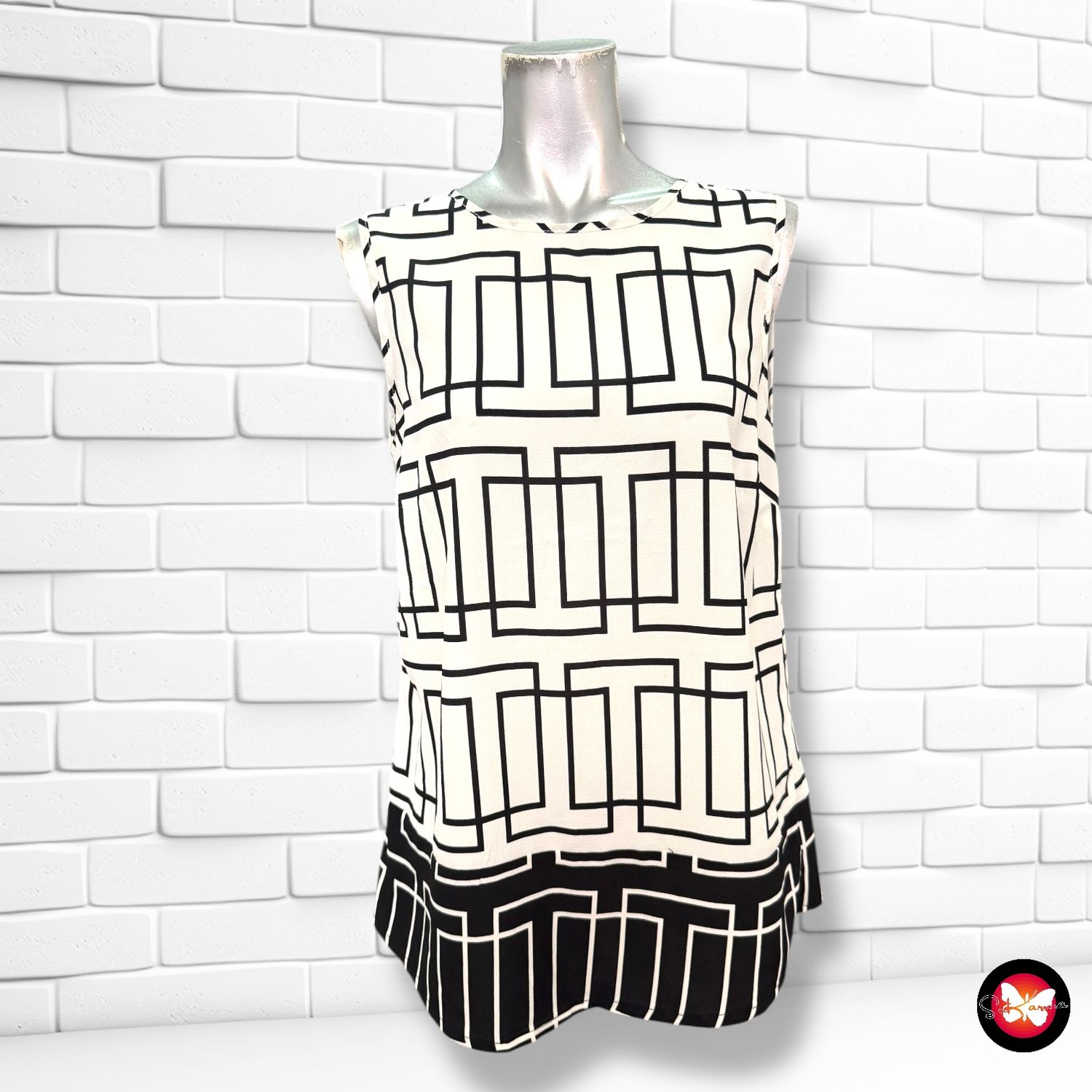 Blusa sin mangas con estampado ELVIRA Talla 36