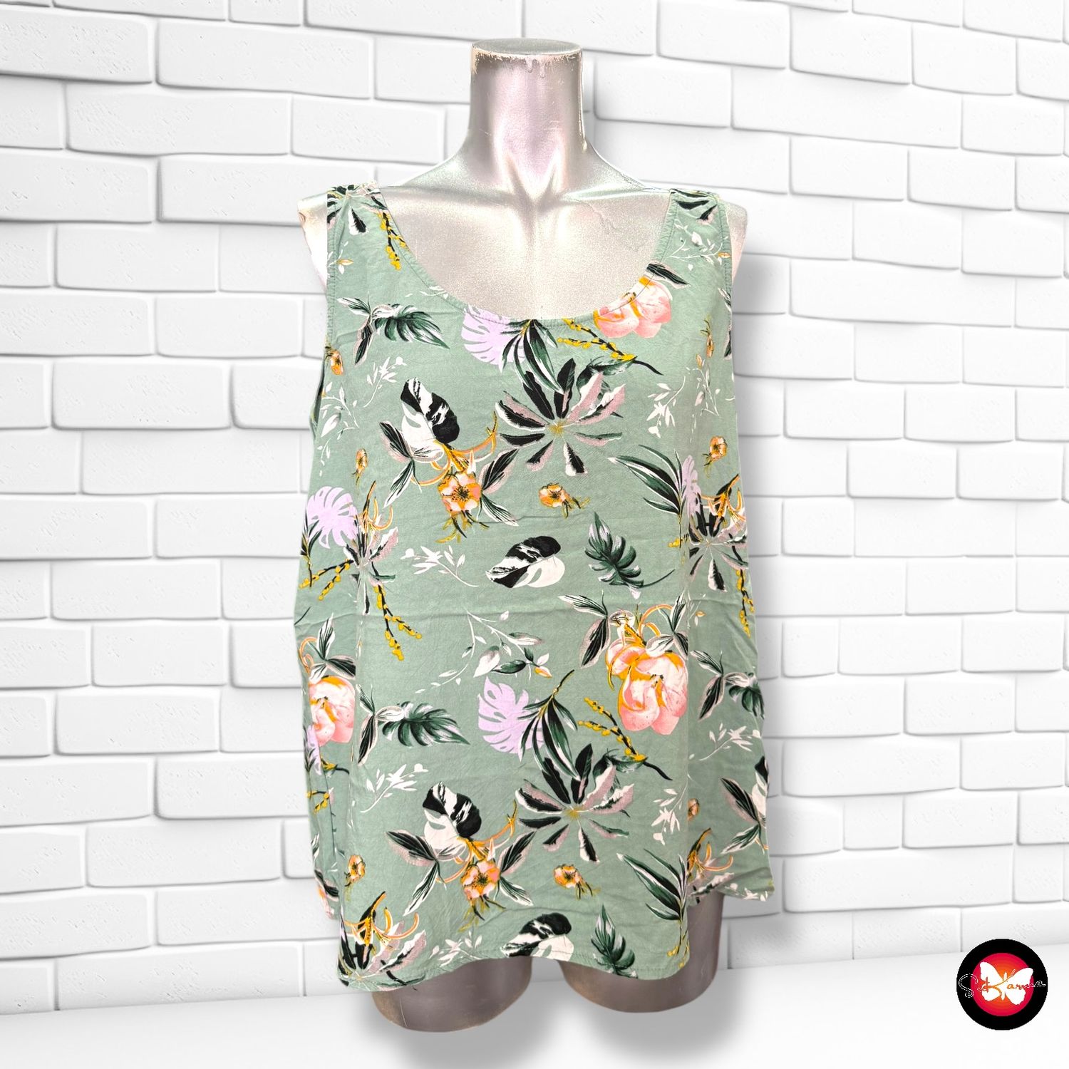 Blusa sin mangas con estampado Talla M/L