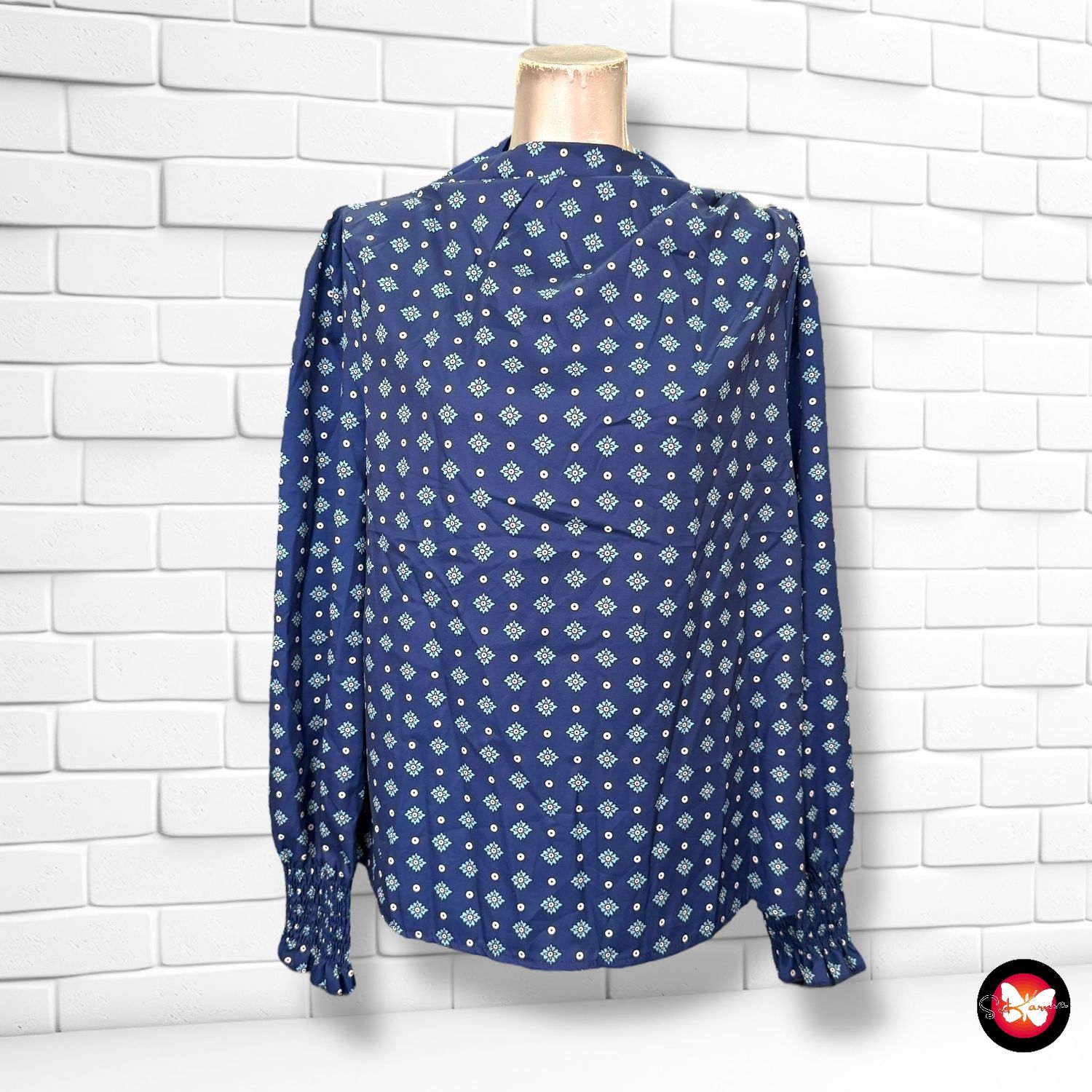 Blusa de manga larga con estampado SHEIN Talla L
