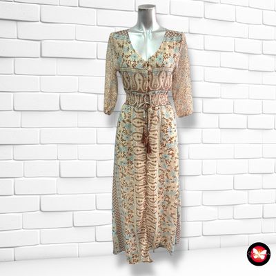 Vestido traslúcido con estampado Talla S