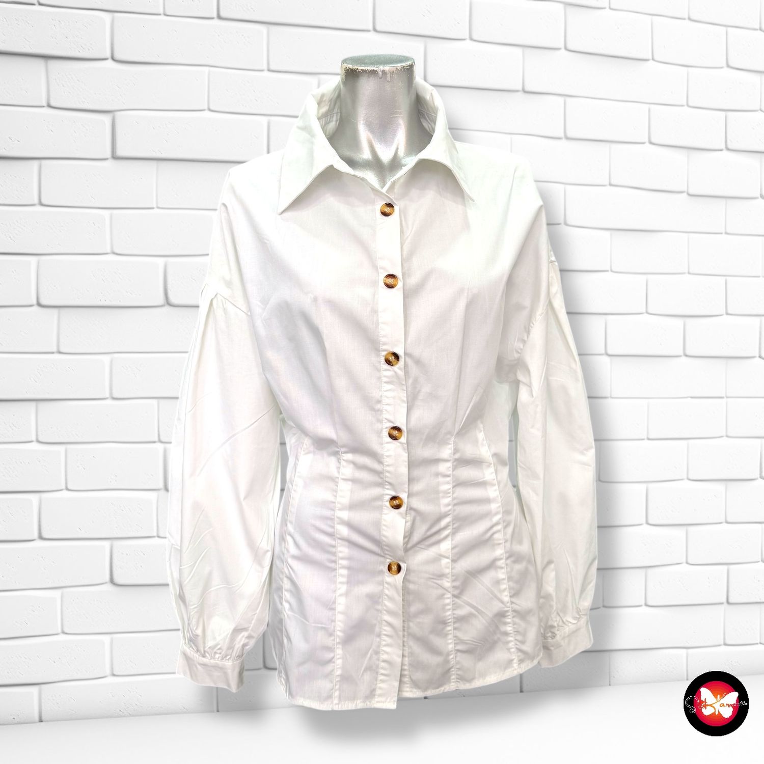 Camisa básica blanca entallada MISSGUIDED Talla 36