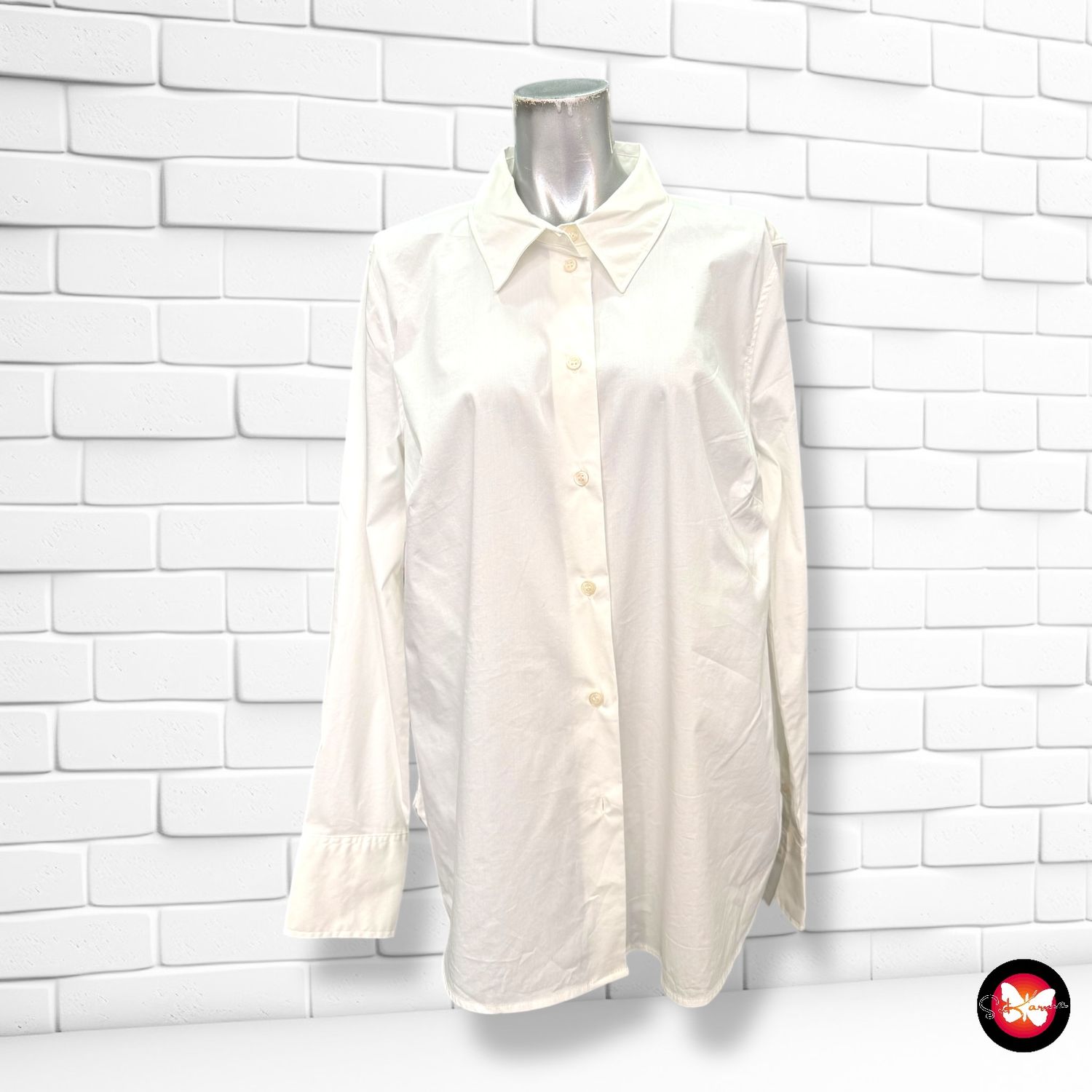 Camisa básica blanca H&amp;M Talla L
