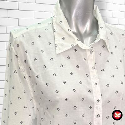 **HOY** Camisa básica blanca con estampado YESSICA Talla 40/42