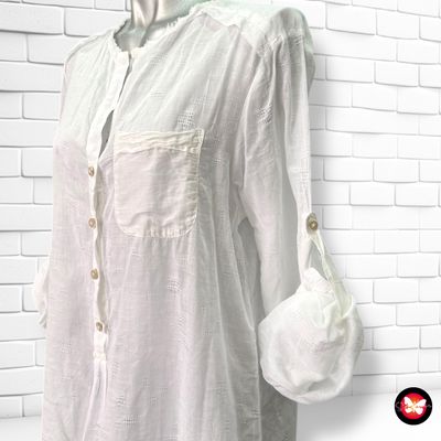**HOY** MAXI Blusa básica blanca Talla S/M