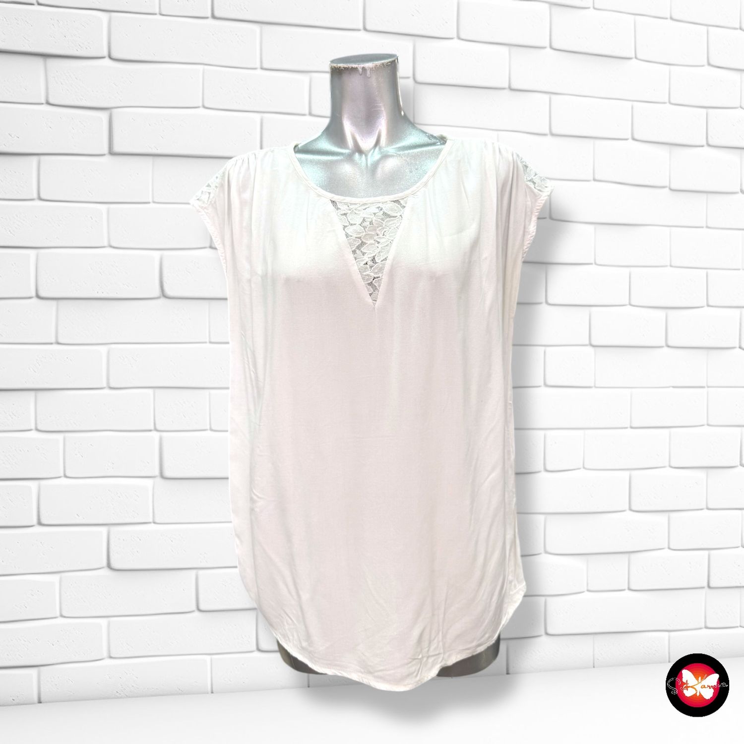 Blusa sin mangas con encaje VERO MODA Talla S (grande)