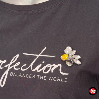 Camiseta con pedrería ZARA Talla S