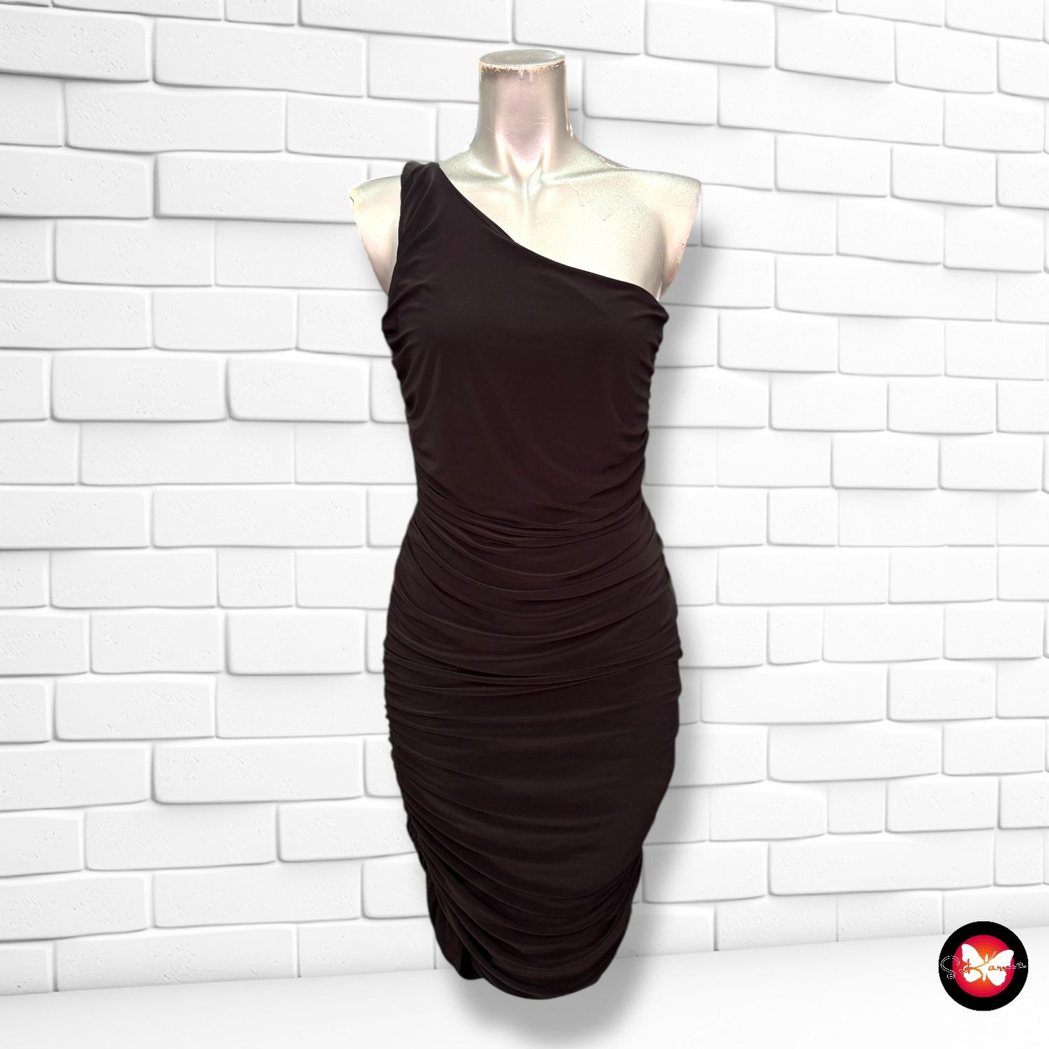 Vestido de noche drapeado MISSGUIDED Talla 38