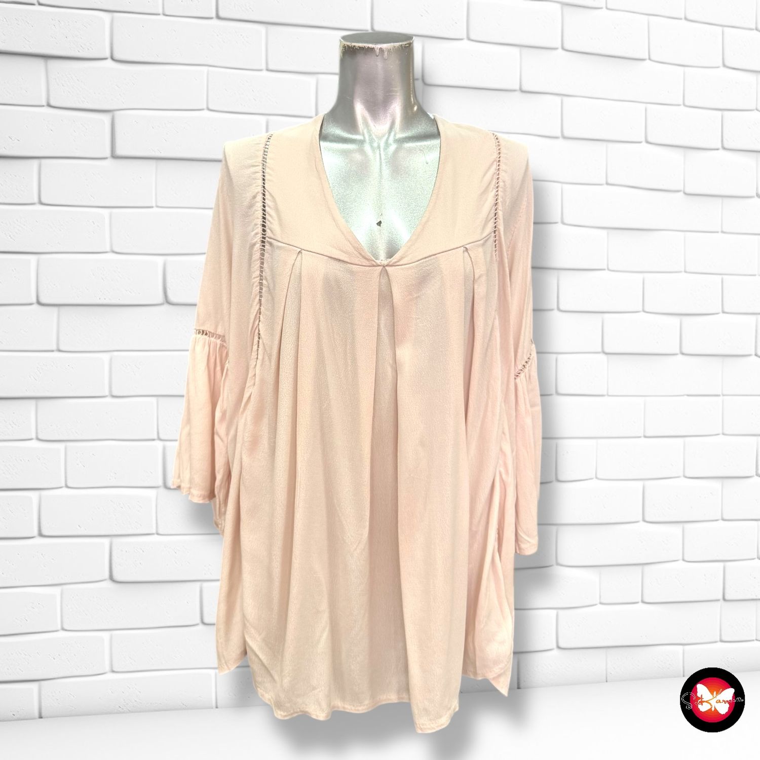 Blusa con encaje Talla 2XL