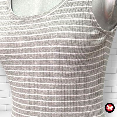 **HOY** Vestido midi canalé de rayas ATMOSPHERE Talla 38