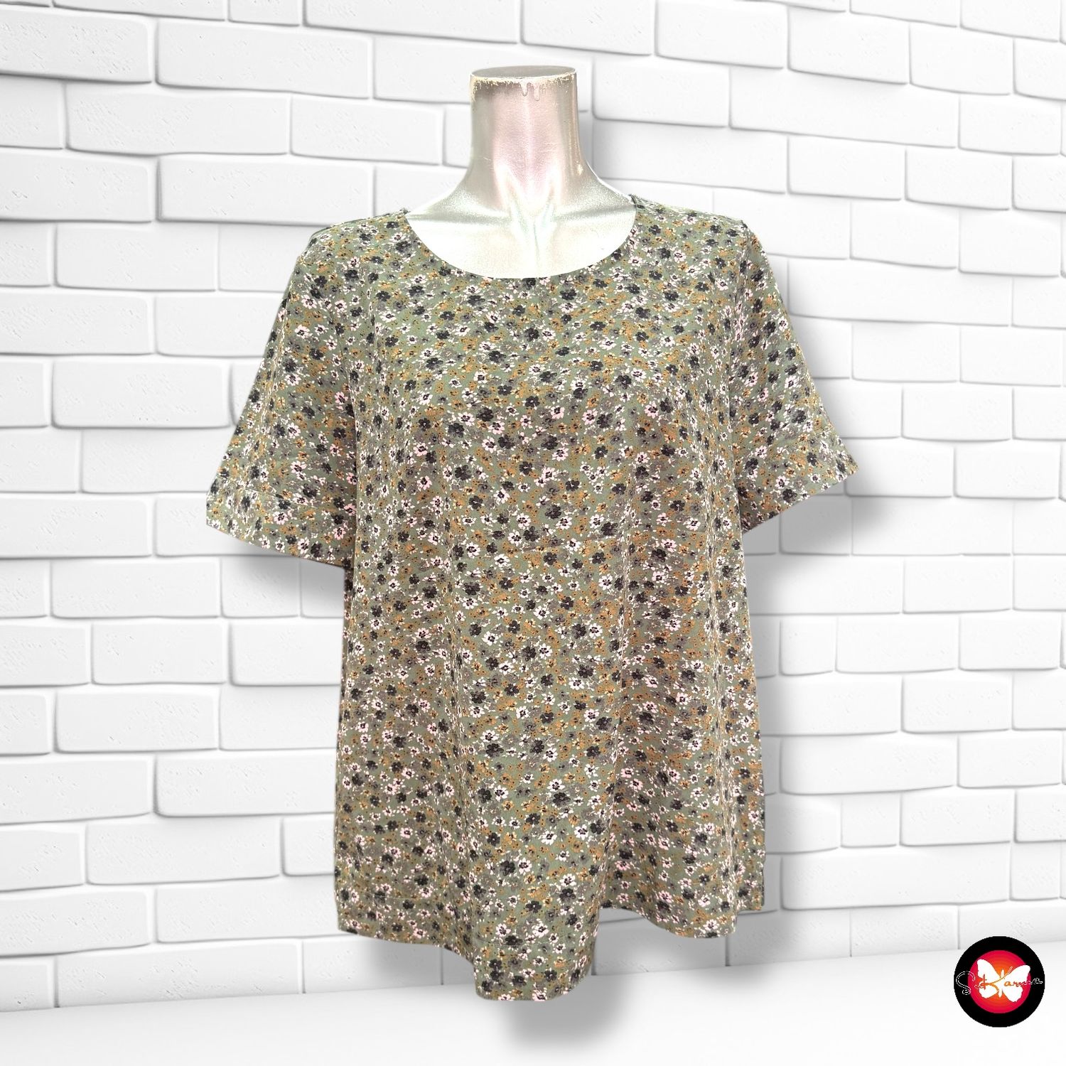 Blusa con estampado Talla L