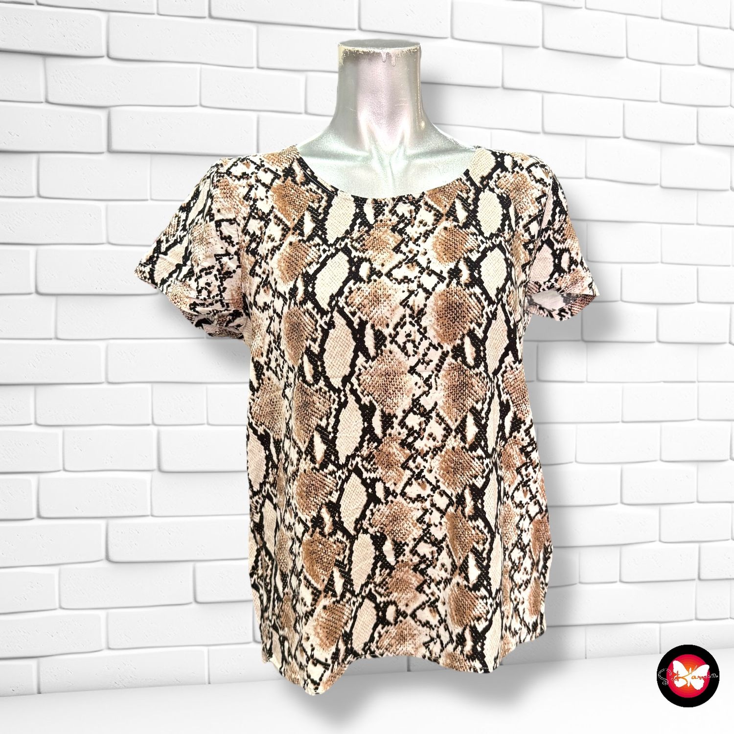 Blusa con estampado animal print ONLY Talla 38