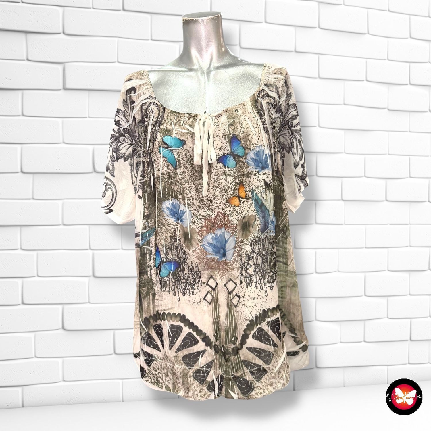 **HOY** Blusa con estampado Talla XL