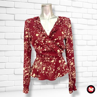 **HOY** Blusa cruzada con estampado SHEIN Talla S