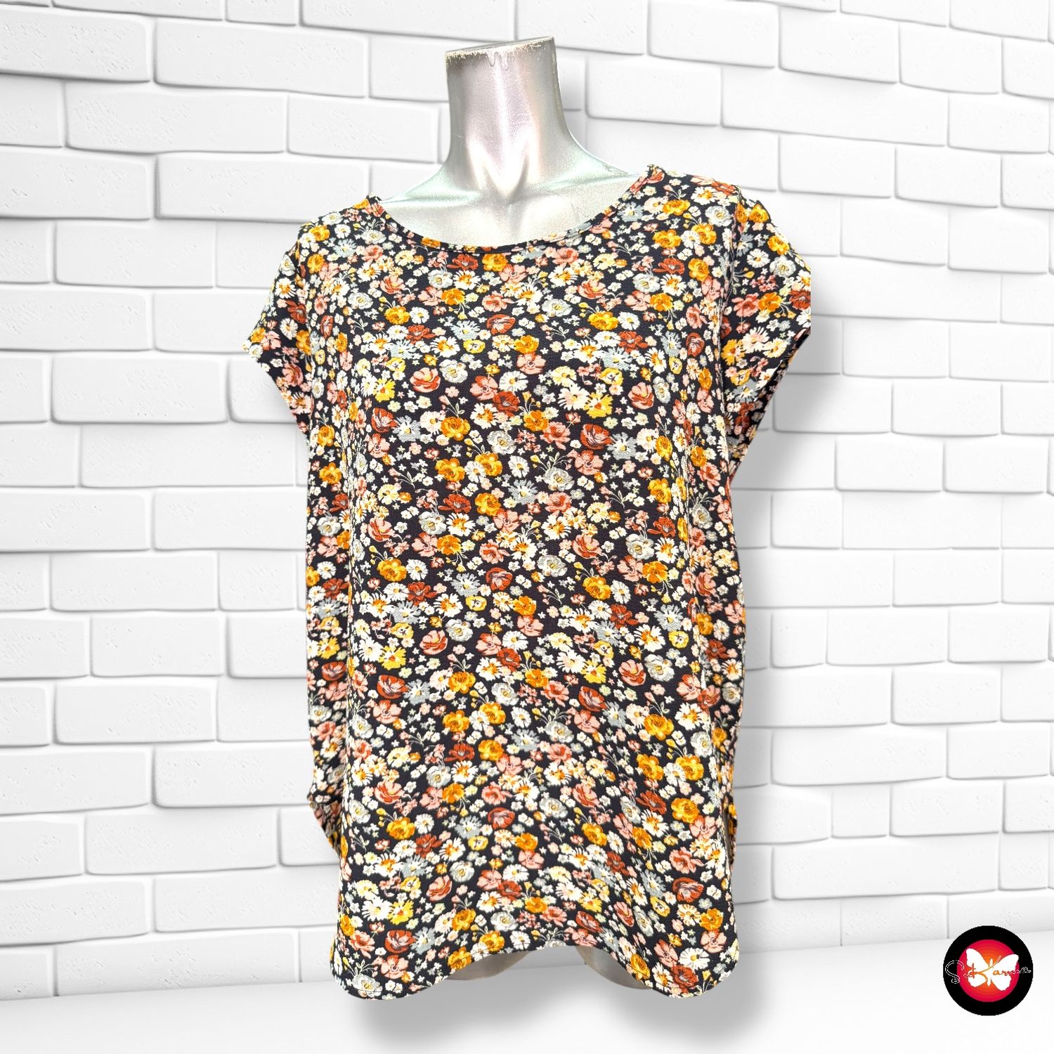 Blusa con estampado florecitas ONLY Talla 40