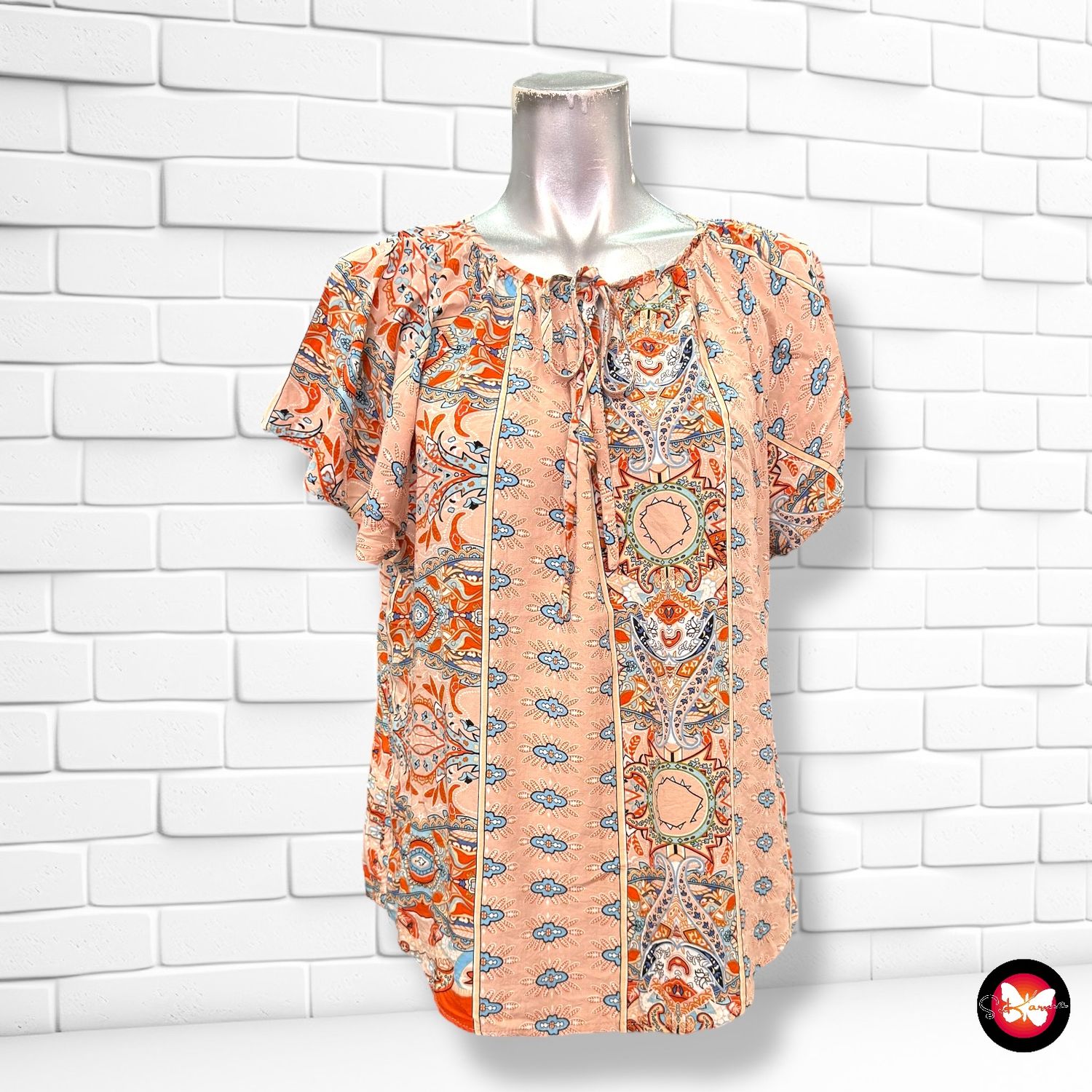 **HOY** Blusa con estampado SHEIN Talla L