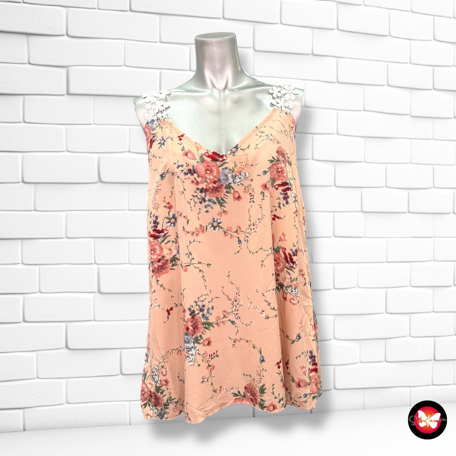 **HOY** Blusa de tirantes de encaje Talla 2XL (pequeña)