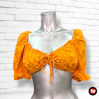 **HOY** Blusa cropped escote barco DIVIDED Talla S