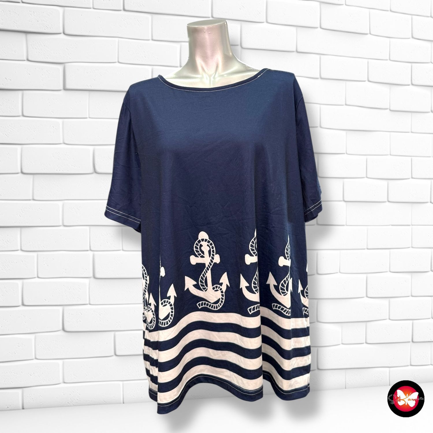 **HOY** Camiseta de manga corta &quot;ANCLAS MARINERAS&quot; Talla XL