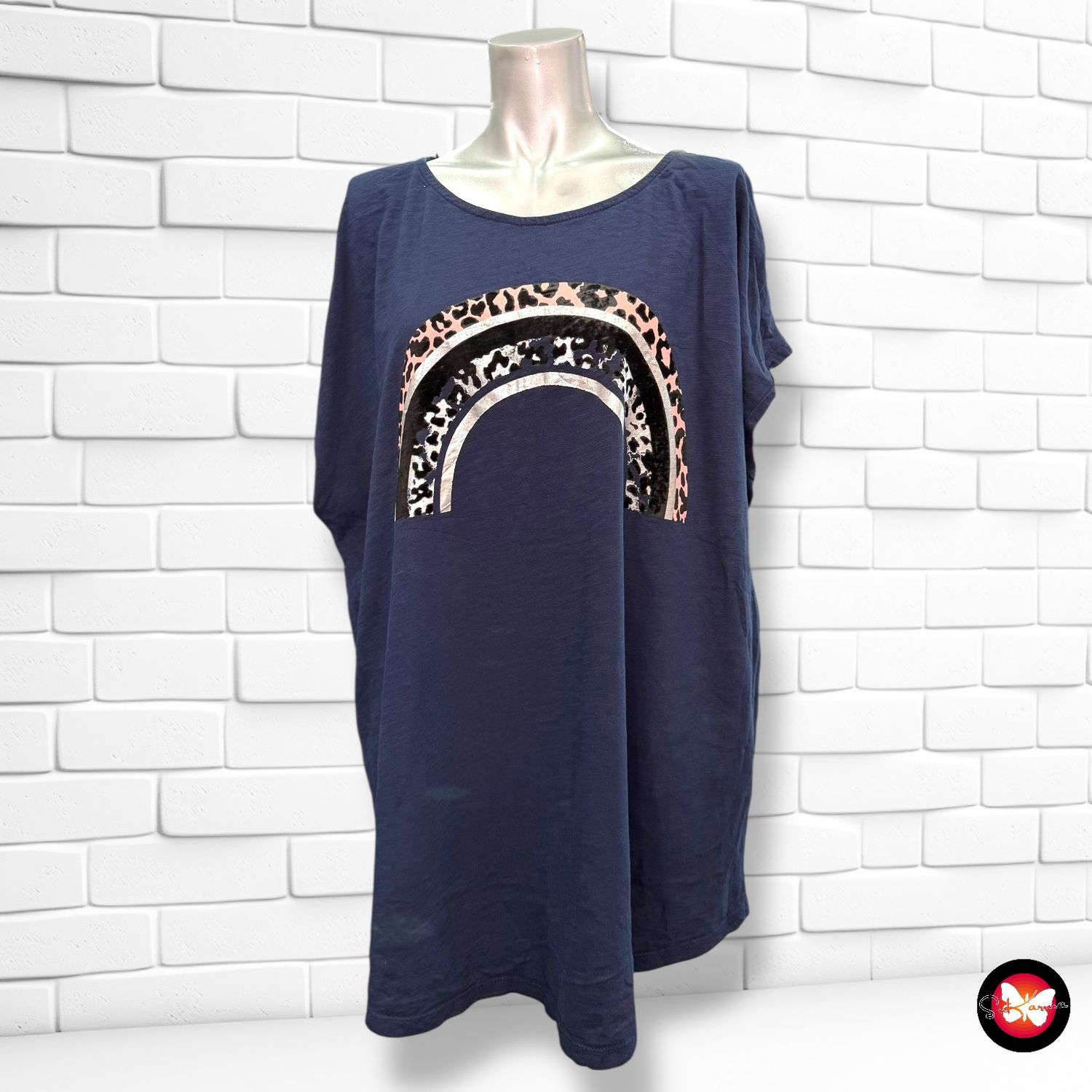 **HOY** Camiseta de manga corta con estampado de terciopelo TU WOMAN Talla 52 (24UK)