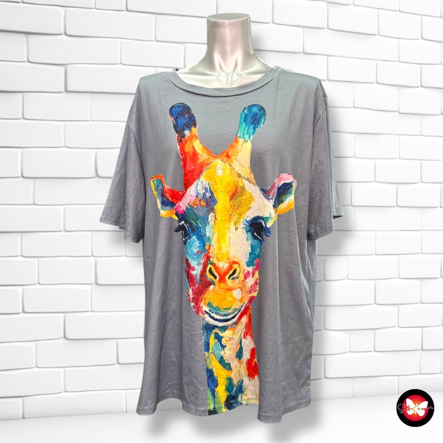 **HOY** Camiseta de manga corta &quot;JIRAFA&quot; Talla 3XL