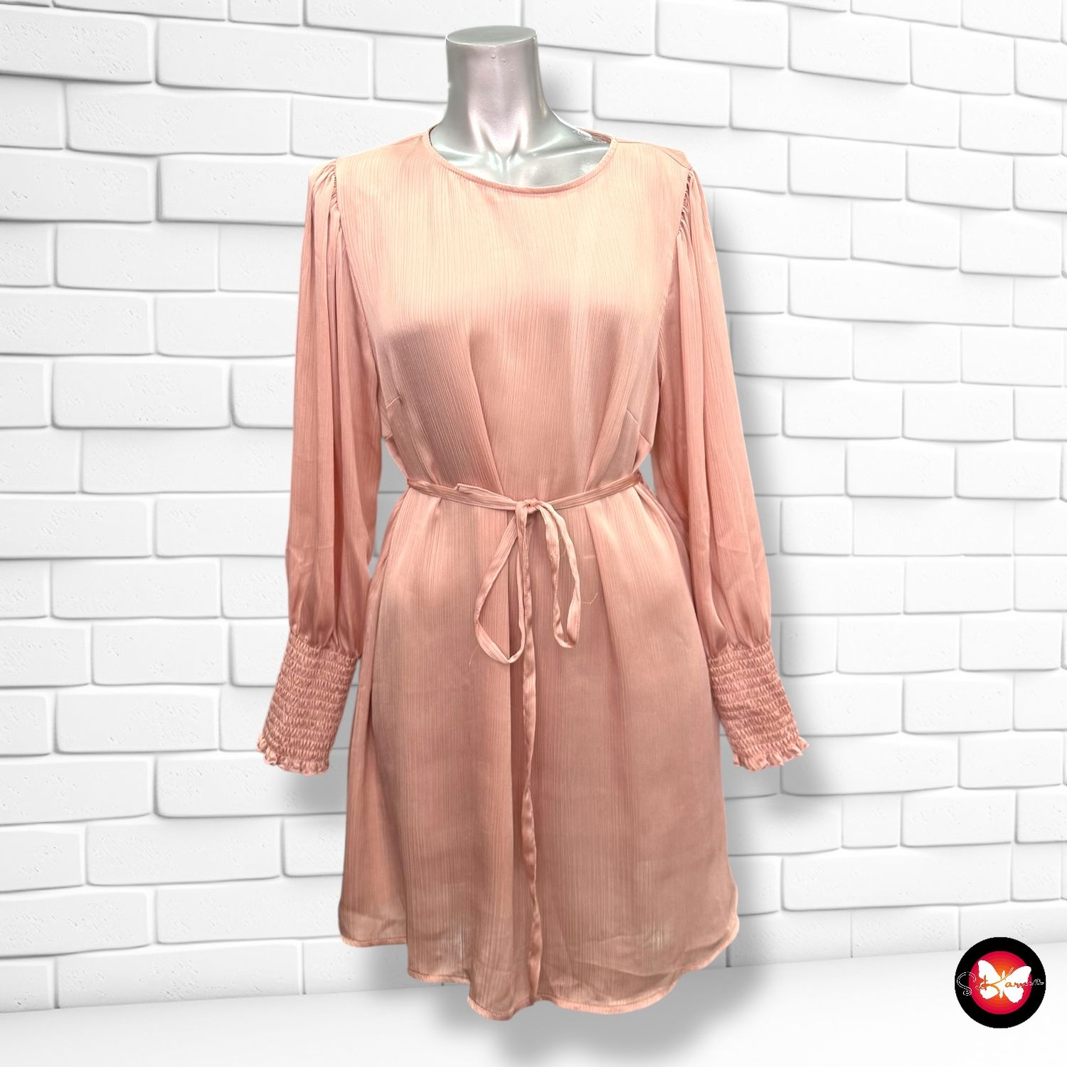 **HOY** Vestido satinado de manga larga H&amp;M MAMÁ Talla S