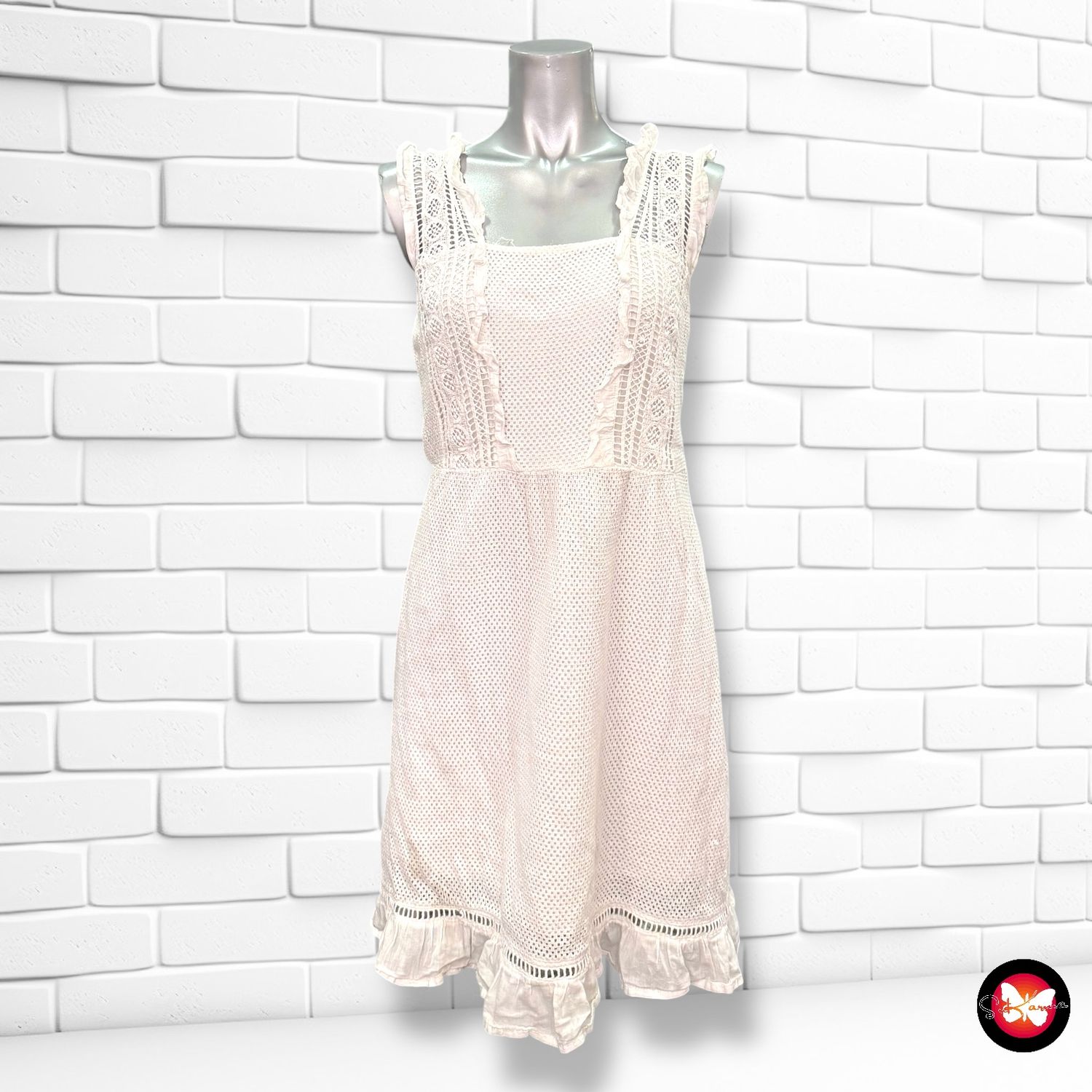 **HOY** Vestido tipo ganchillo MANGO Talla S