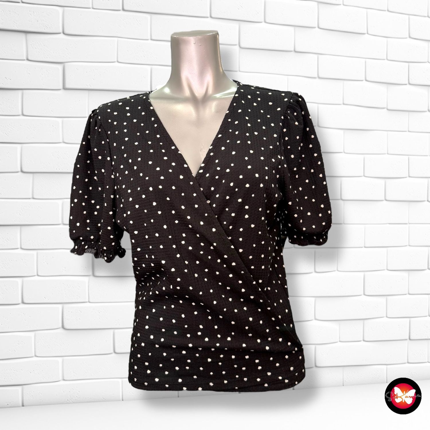 Blusa cruzada de lunares MELTING STOCKHOLM Talla L