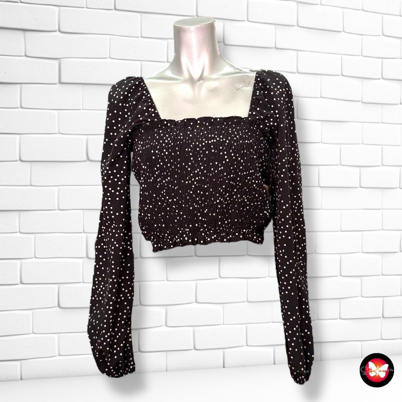 **HOY** Blusa cropped de lunares SHEIN Talla S