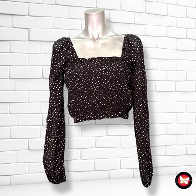 **HOY** Blusa cropped de lunares SHEIN Talla S